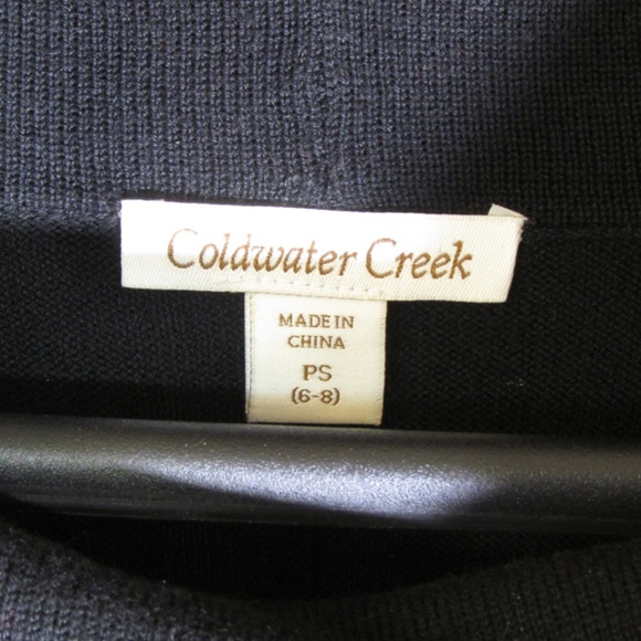 Coldwater Creek Sweater Size PS Black Cowl Neck - Picture 3 of 3